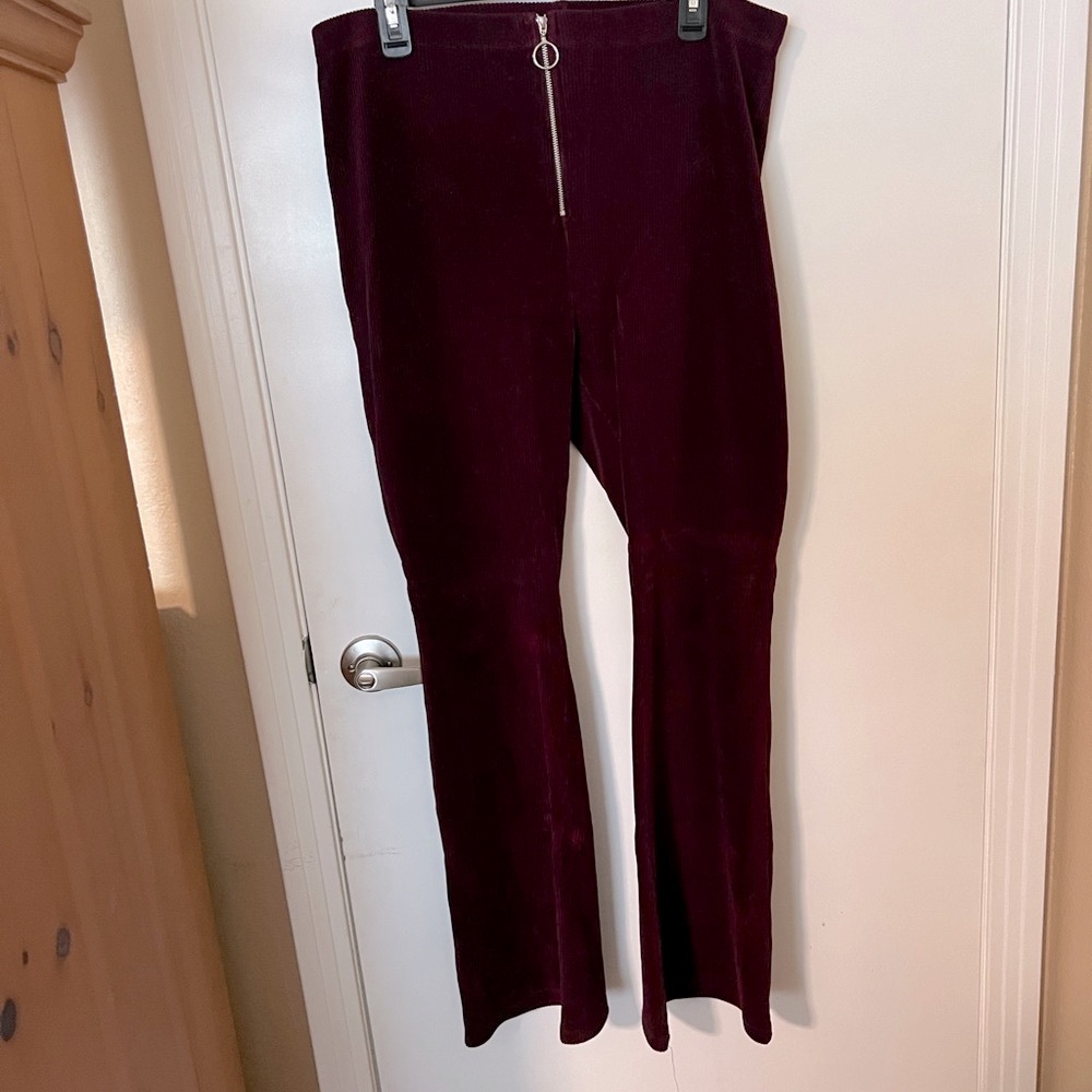 Topshop Cozy Comfy Stretch Corduroy Flare Pants